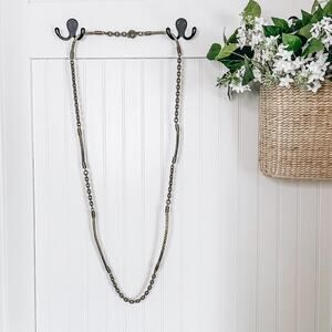 Burberry Snake Embossed Chain Long Necklace